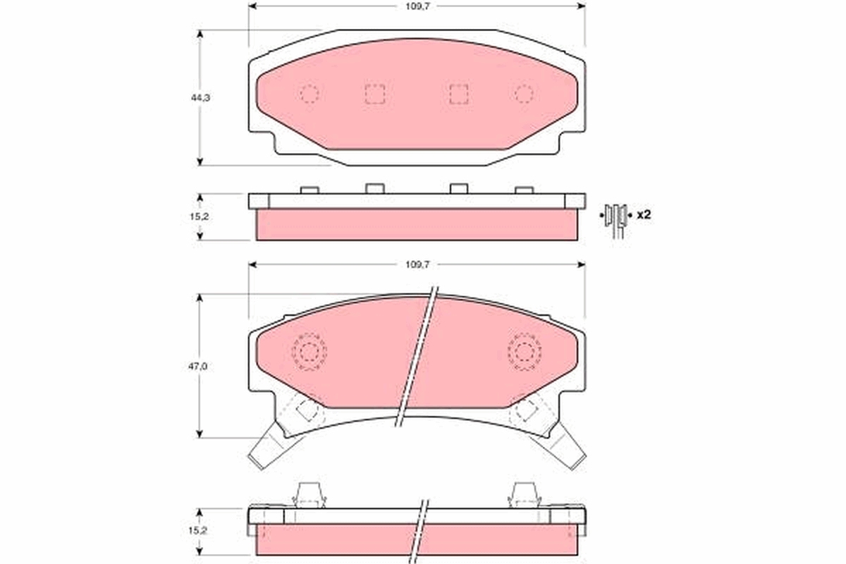set placute frana,frana disc GDB4037 TRW