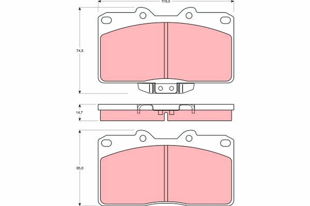 Set placute frana,frana disc GDB4076 TRW