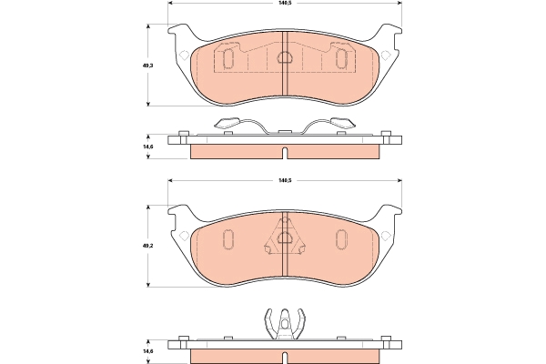 Set placute frana,frana disc GDB4132 TRW