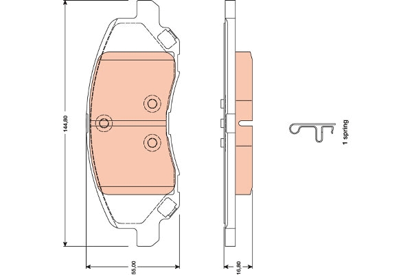 Set placute frana,frana disc GDB4141 TRW