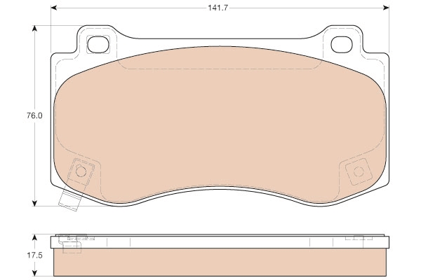 Set placute frana,frana disc GDB4449 TRW