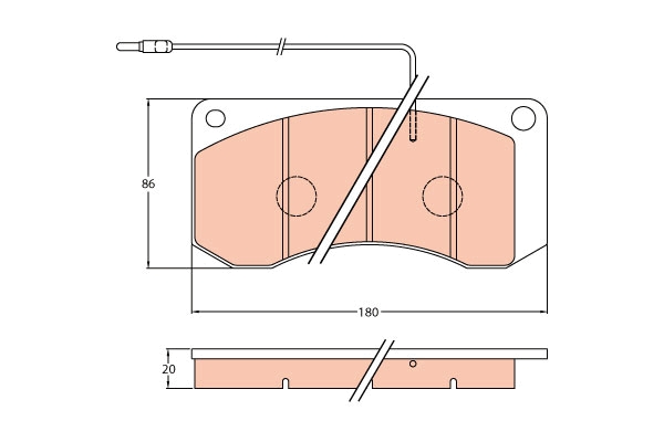 Set placute frana,frana disc GDB5051 TRW