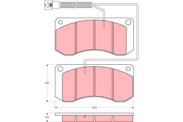 Set placute frana,frana disc GDB5052 TRW