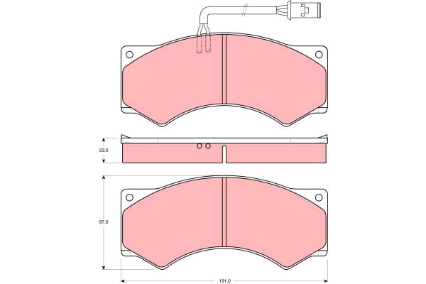 Set placute frana,frana disc GDB5054 TRW