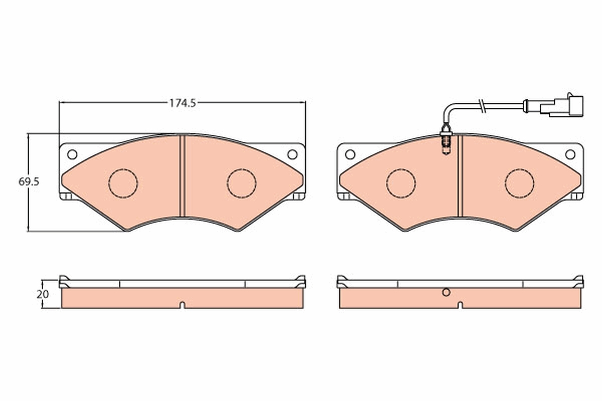 set placute frana,frana disc GDB5063 TRW