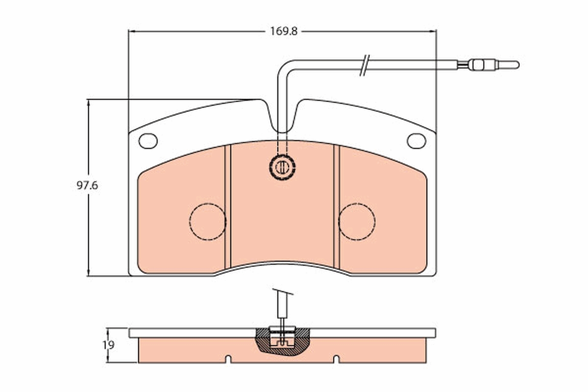 set placute frana,frana disc GDB5064 TRW