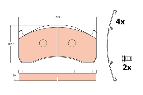 Set placute frana,frana disc GDB5089 TRW