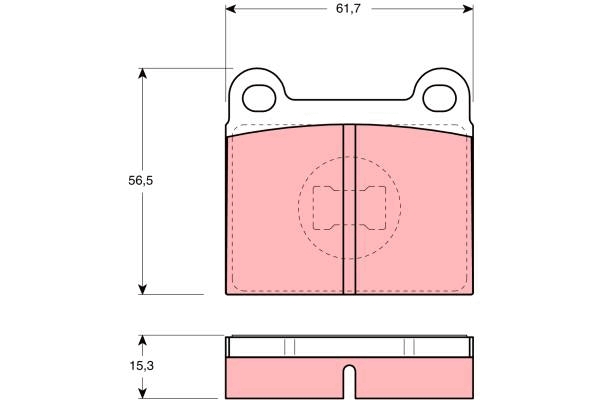 Set placute frana,frana disc GDB648 TRW