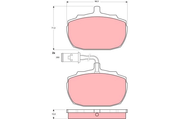 Set placute frana,frana disc GDB771 TRW