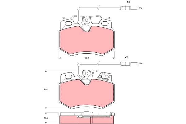 Set placute frana,frana disc GDB790 TRW