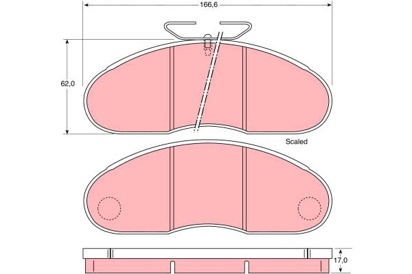 Set placute frana,frana disc GDB948 TRW