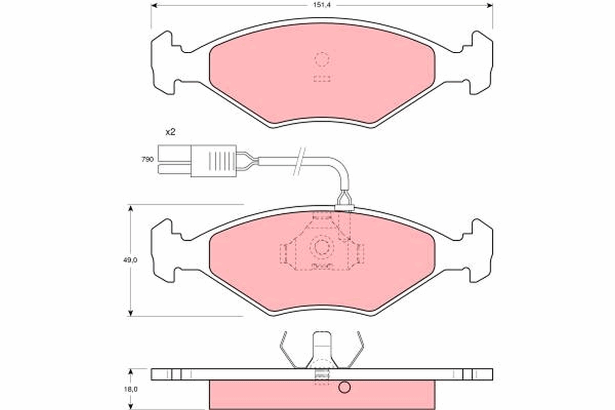 set placute frana,frana disc GDB960 TRW