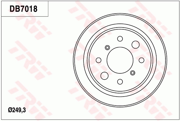 Tambur frana DB7018 TRW