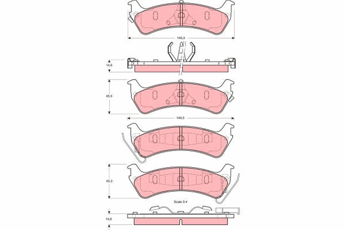 set placute frana,frana disc GDB4094 TRW
