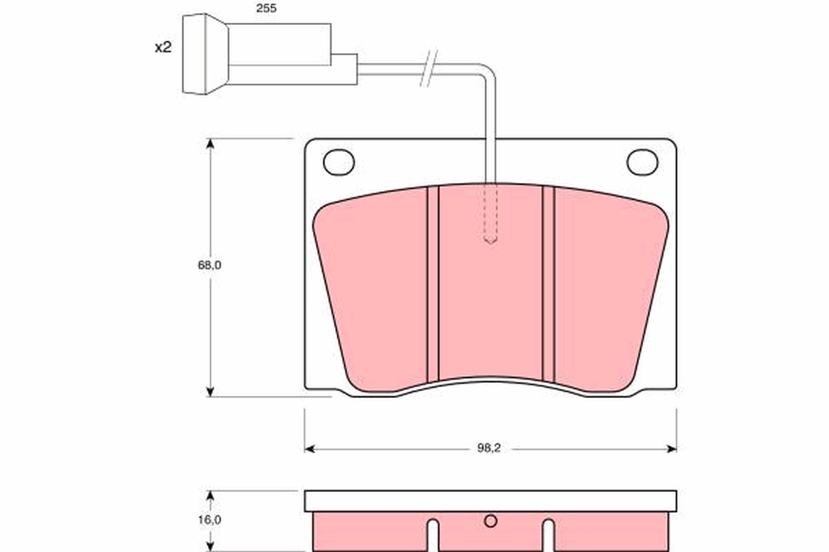 set placute frana,frana disc GDB569 TRW