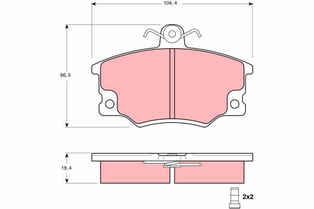 set placute frana,frana disc GDB698 TRW