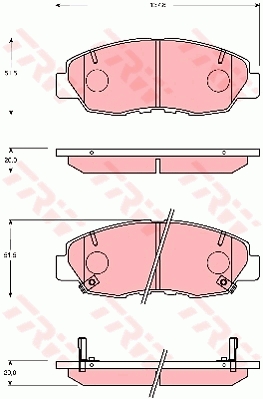 set placute frana,frana disc GDB7247 TRW