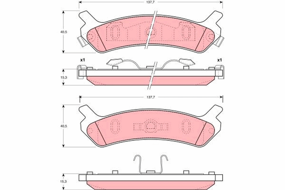 set placute frana,frana disc GDB896 TRW