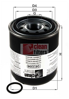 Element filtrant uscator aer, compresor DE2206 CLEAN FILTERS