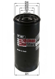 Filtru ulei DF 887 CLEAN FILTERS