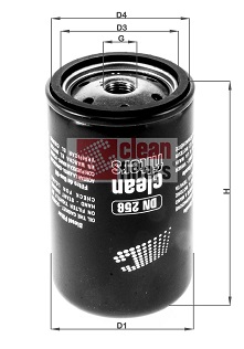 Filtru combustibil DN 256 CLEAN FILTERS