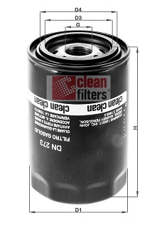 Filtru combustibil DN 273 CLEAN FILTERS