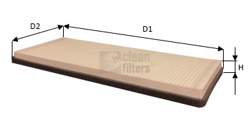 Filtru, aer habitaclu NC2421 CLEAN FILTERS