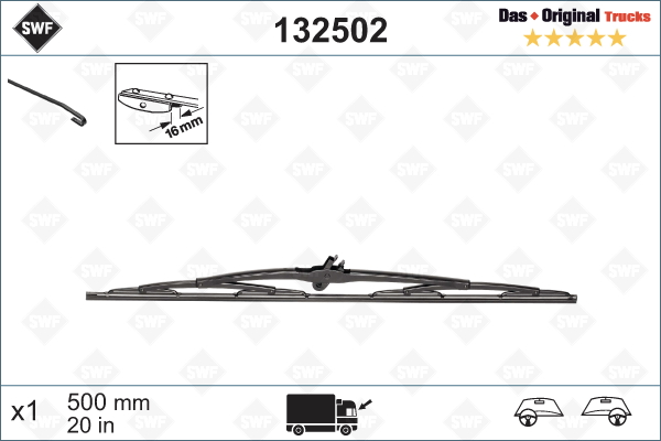 Lamela stergator 132502 SWF