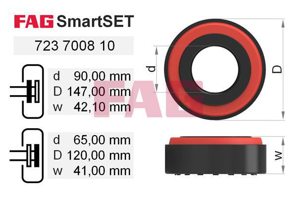 Set rulment roata 723 7008 10 FAG