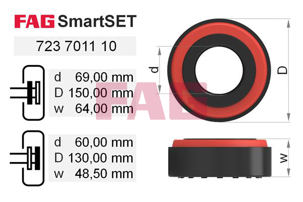Set rulment roata 723 7011 10 FAG