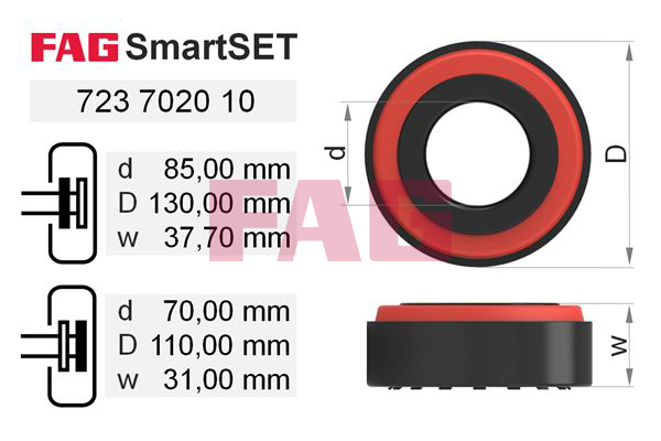 Set rulment roata 723 7020 10 FAG