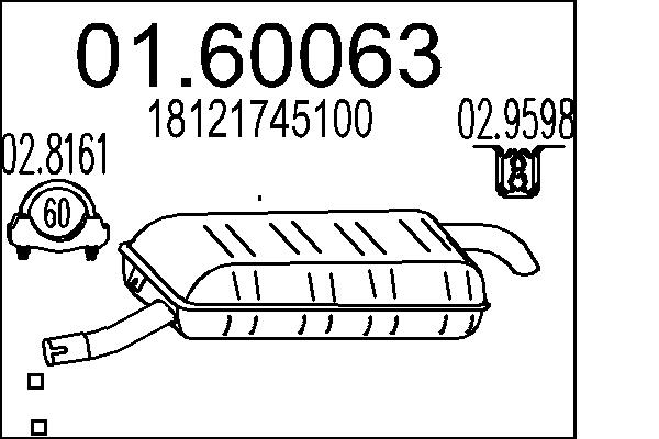 Toba esapament finala 01.60063 MTS