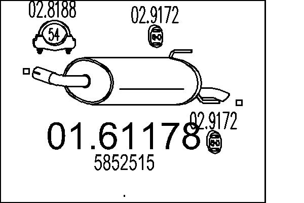 Toba esapament finala 01.61178 MTS