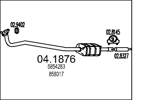 Catalizator 04.1876 MTS