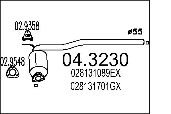 Catalizator 04.3230 MTS