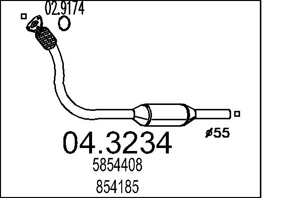 Catalizator 04.3234 MTS