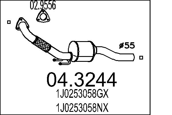 Catalizator 04.3244 MTS