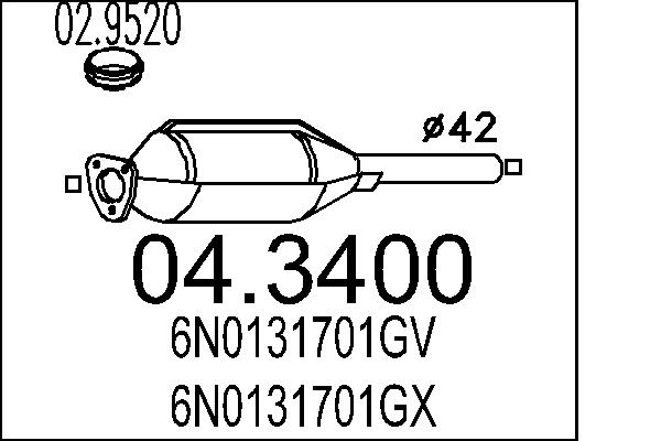 Catalizator 04.3400 MTS