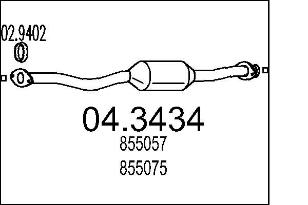 Catalizator 04.3434 MTS