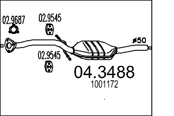 Catalizator 04.3488 MTS