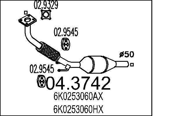 Catalizator 04.3742 MTS