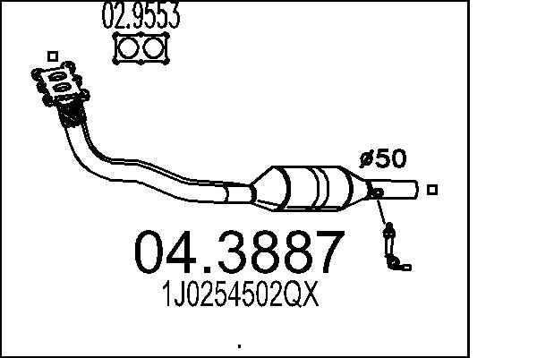 Catalizator 04.3887 MTS