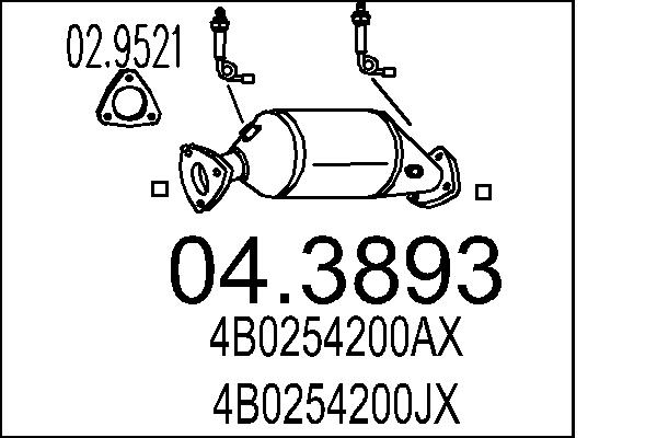 Catalizator 04.3893 MTS