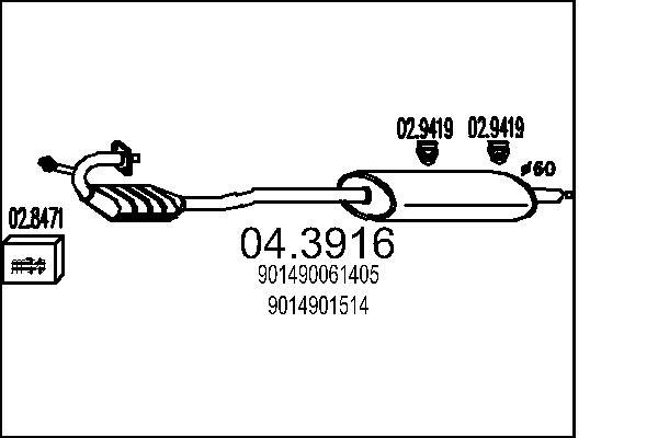 Catalizator 04.3916 MTS