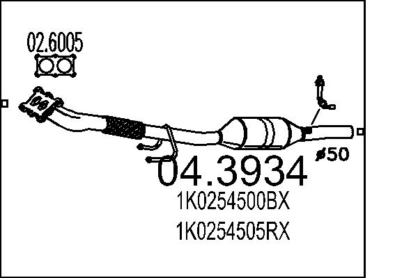 Catalizator 04.3934 MTS