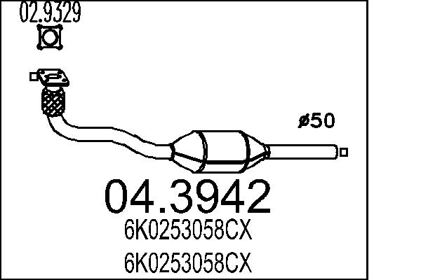 Catalizator 04.3942 MTS