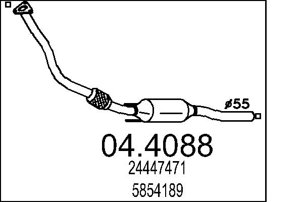 Catalizator 04.4088 MTS