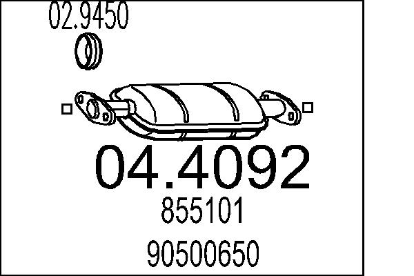 Catalizator 04.4092 MTS