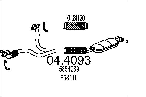 Catalizator 04.4093 MTS