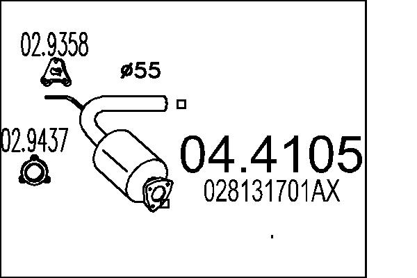 Catalizator 04.4105 MTS